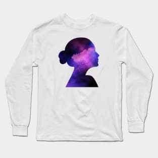 silhouette of a celestial woman Long Sleeve T-Shirt